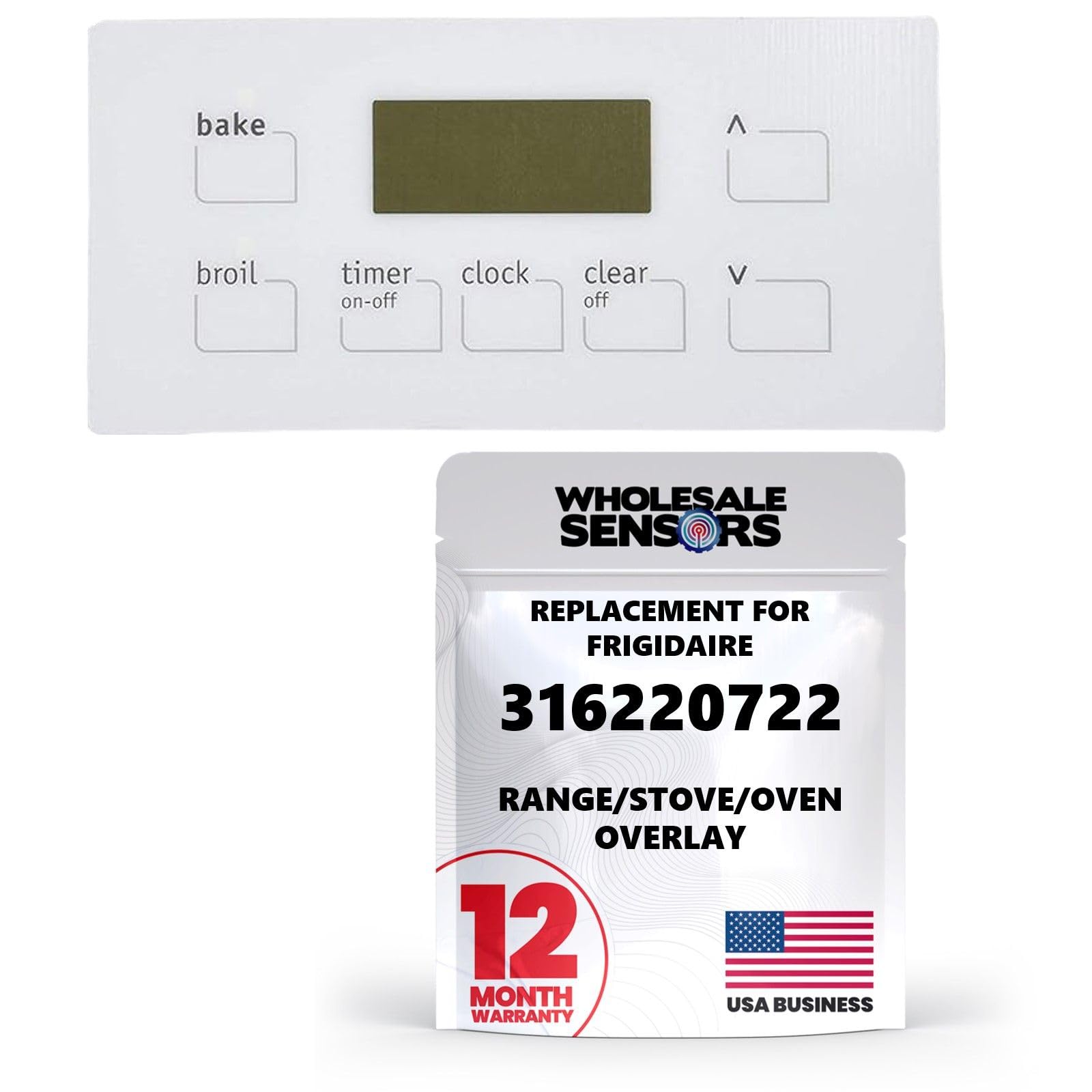 Frigidaire 316220722 Replacement Range/Stove/Oven Overlay 12 Month Warranty