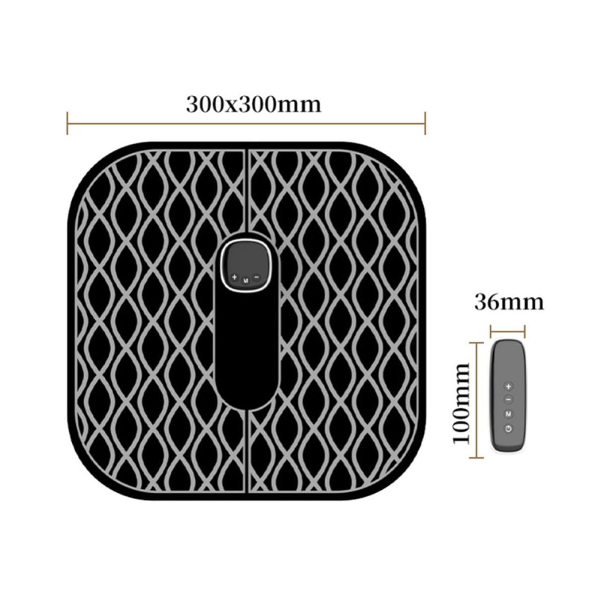 Masseur de Pieds Électrique USB Noir, Coussin de Massage 360°