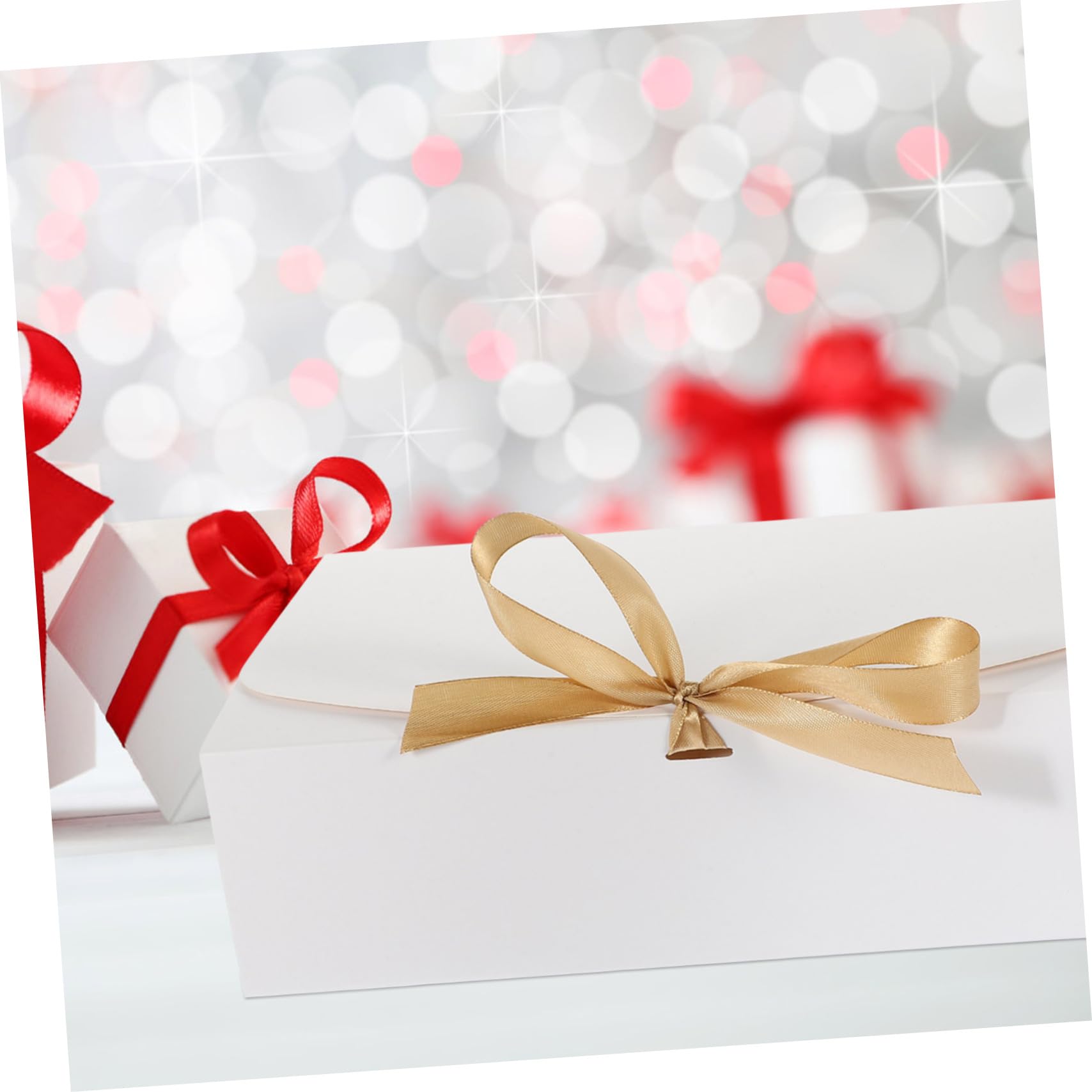 SHERCHPRY Weiß Karton Geschenkbox mit Schleife Faltbar und Vielseitig 10 Stück Schachteln für Hochzeit Geburtstag Kerzen und Parfüm Verpackung