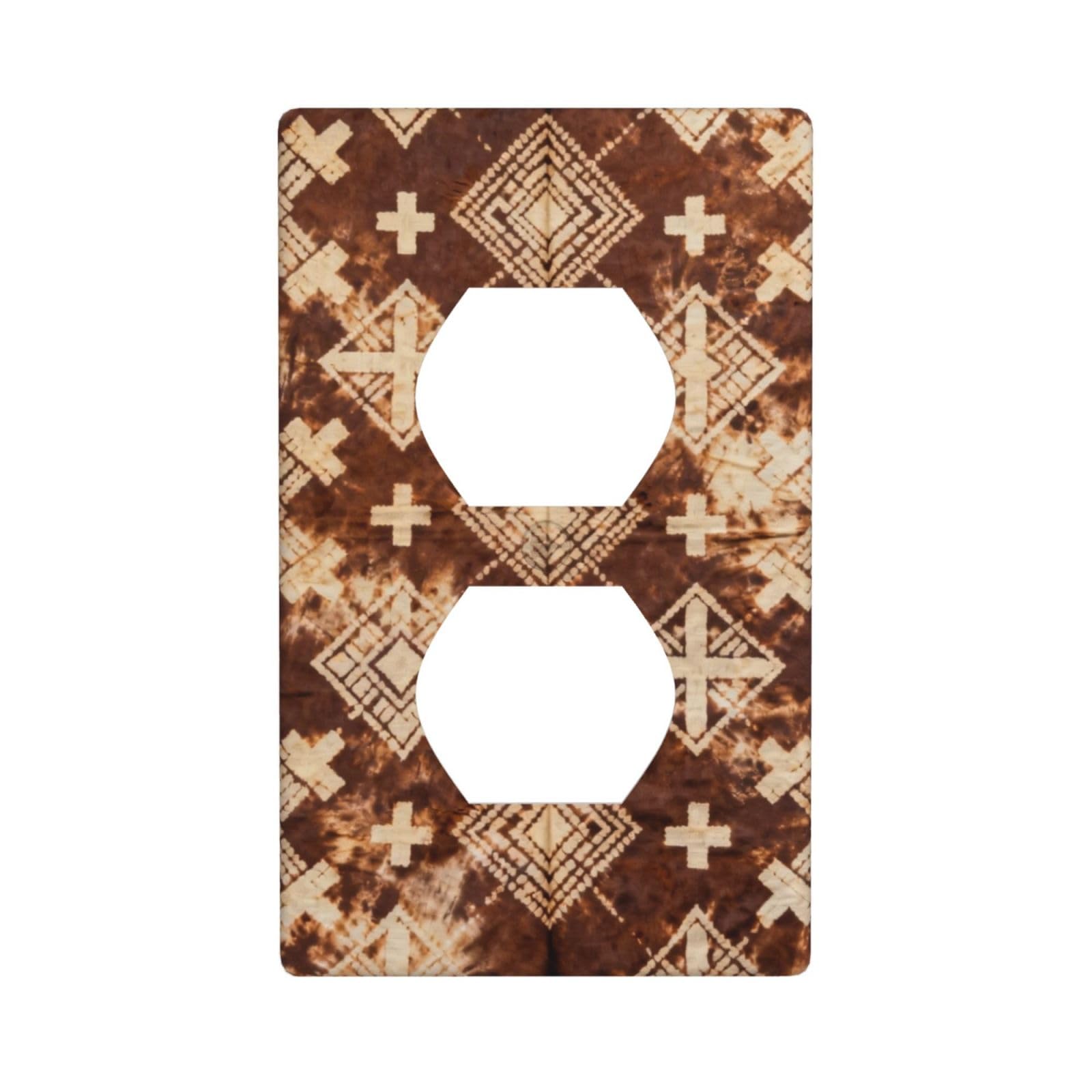 Fabric Texture Decorative Switch Plate Cover-Unbreakable Polycarbonate Wall Plate for Home Office, 1 Gang with Screws