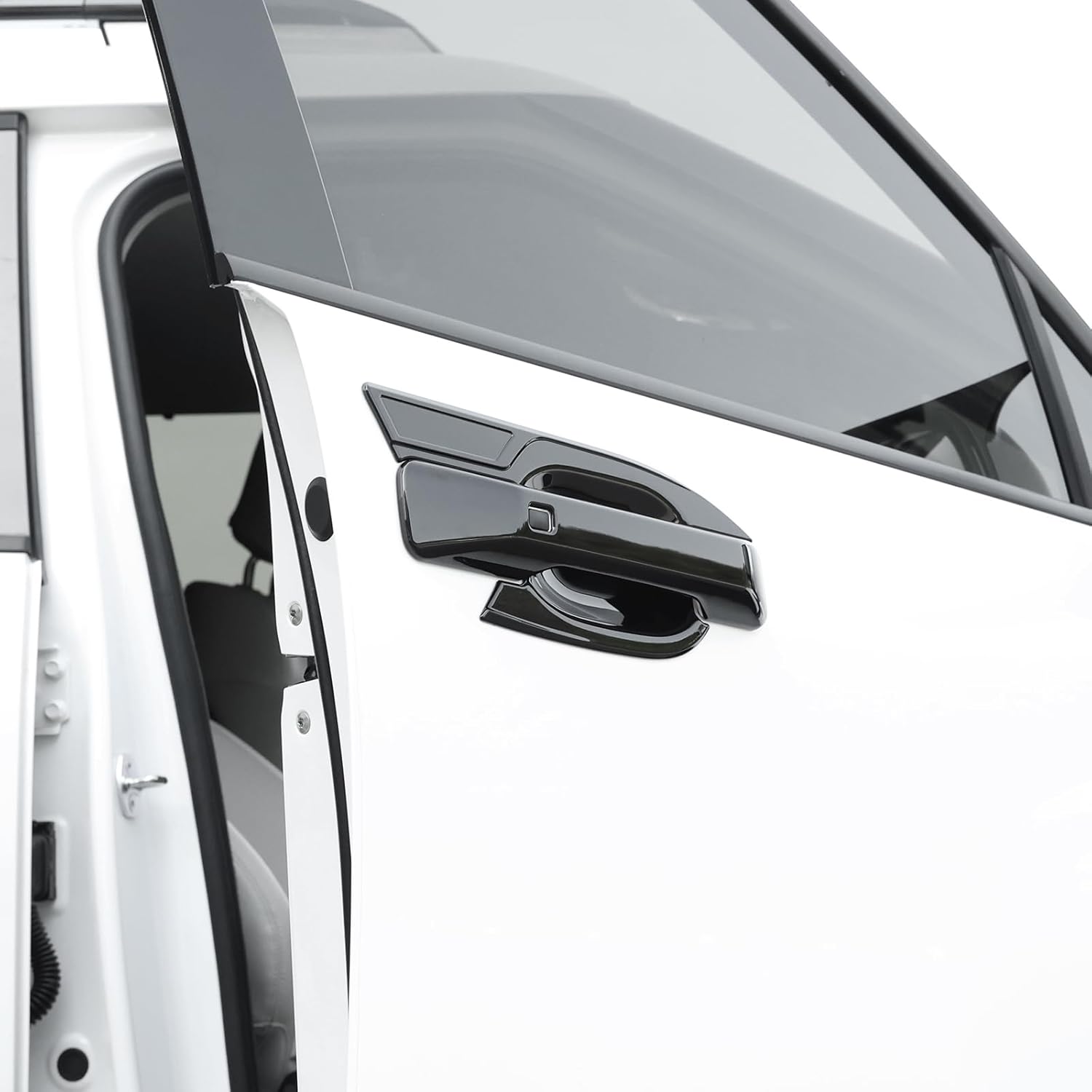 ABS Car Exterior Door Handle Bowl Cover Outside Door Bowl Protective Door Bowl Cover Trim Set Compatible with Hyundai Santa Fe 2024-2026 Accessories (Glossy Black Style)