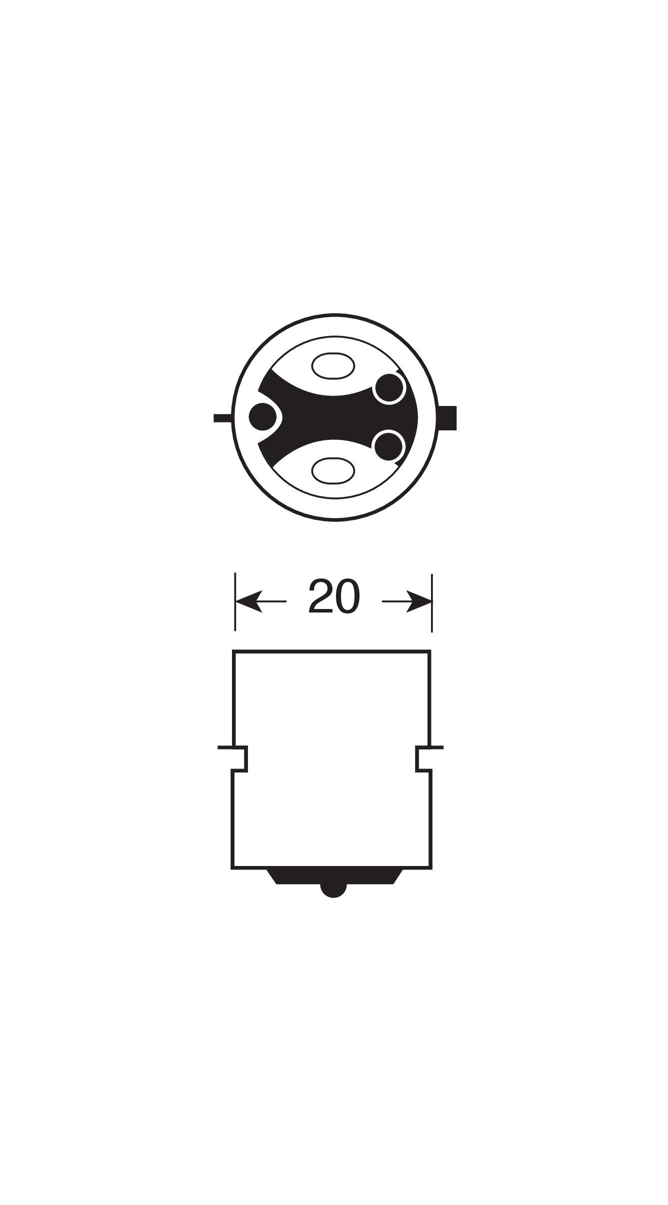 Lampa 91517 żarówka Filament S2, BA20D