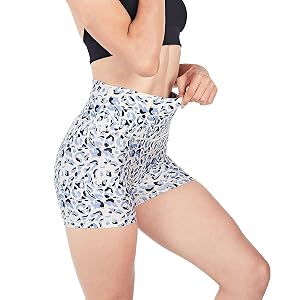 LA DEARCHUU Yoga Shorts for Women Butt Lifting Workout Shorts Tummy Control High Waist Biker Shorts S-XXL