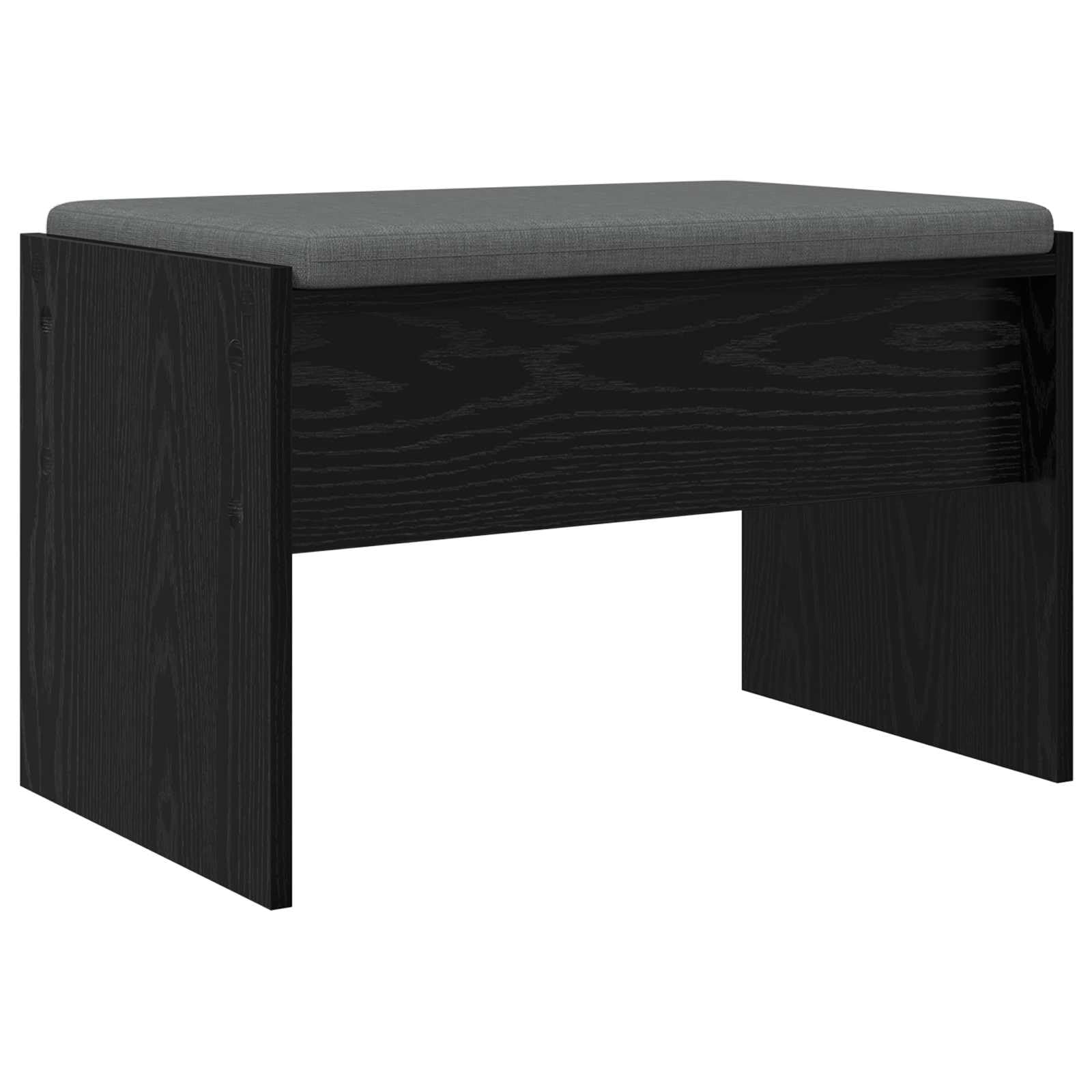Banc de couloir robuste aspect chêne noir pour organiser les petites entrées