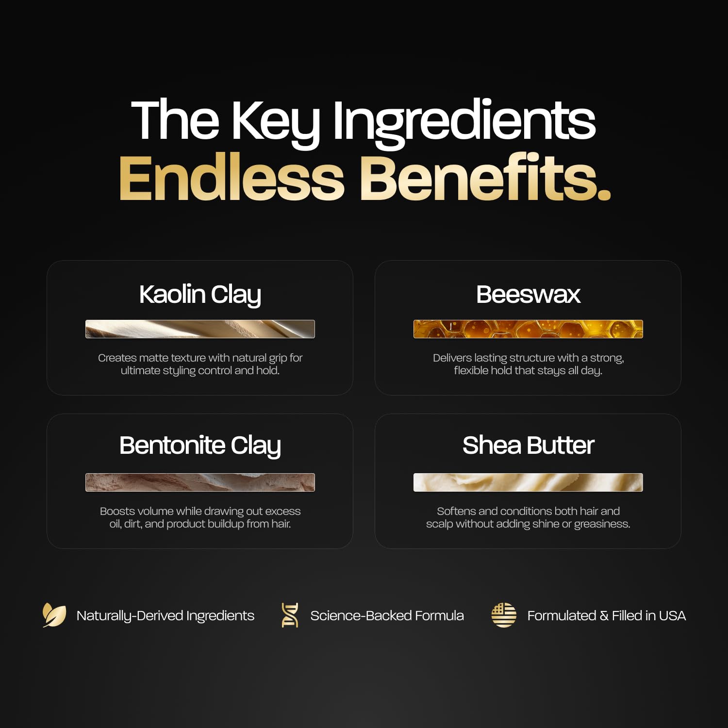 BASED Hair Clay for Men Premium Hair Clay with Strong Hold Texturizing Finish Low Shine Hair Styling for Medium Thick Straight or Wavy Hair Santal Sandalwood Fragrance 3oz Pack of 1 product thumbnail 6