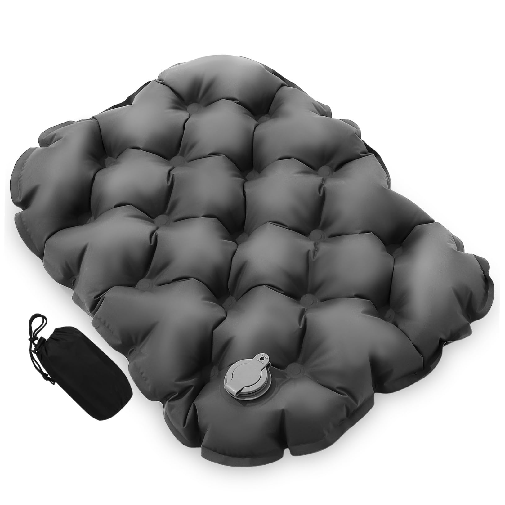 KOMBIUDA Strong Material Inflatable Seat Comfortable Outdoor Cushion for Camping Hiking Travel Pouch