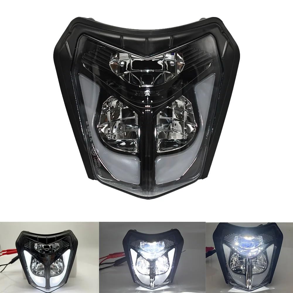 Motocykl Head Light Pasuje do EXC EXCF SX SXF XC XCF XCW XCFW 125 150 250 300 350 400 450 505 525 530LED reflektor DRL Hi Lo Beam Dirt Bike Reflektor