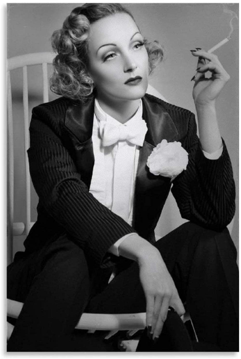 Peinture Marlene Dietrich sans cadre pour habiller un grand mur