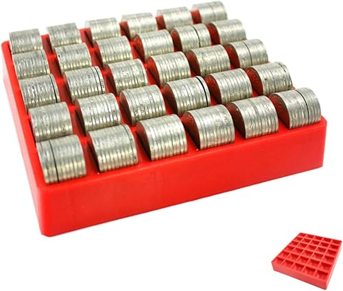 Caja de contenedores de plástico Suministros de almacenamiento Caja de plástico rojo Organizador de colección de cápsulas de monedas Soporte