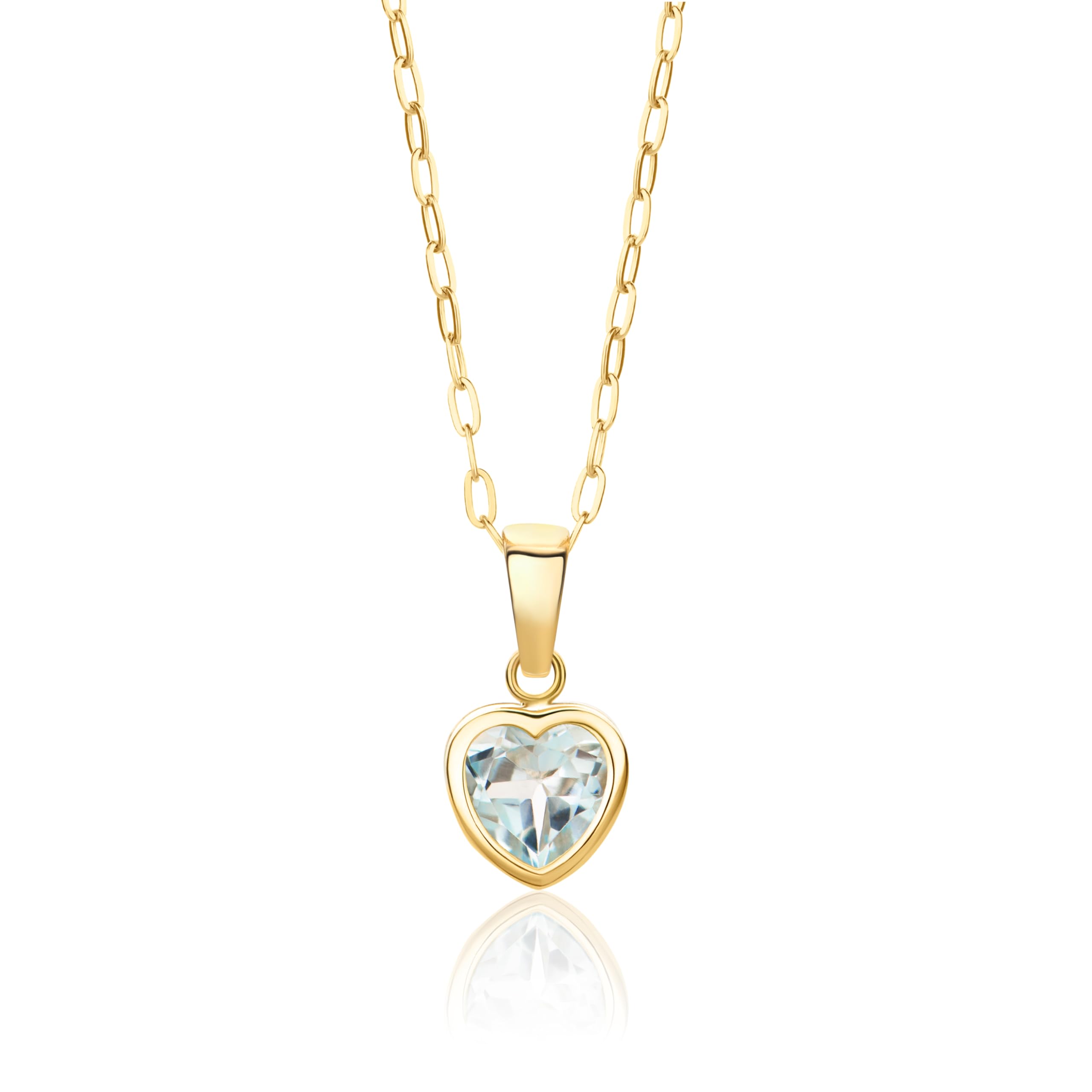 Miore MA9022N - Collar de oro amarillo de 9 quilates con topacio azul
