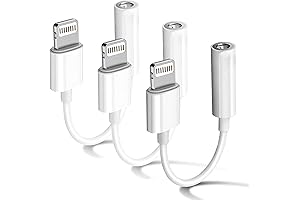 3-Pack iPhone Headphone Dongles by AKAVO, Lightning to 3.5mm Audio Adapter for iPhones & iPads