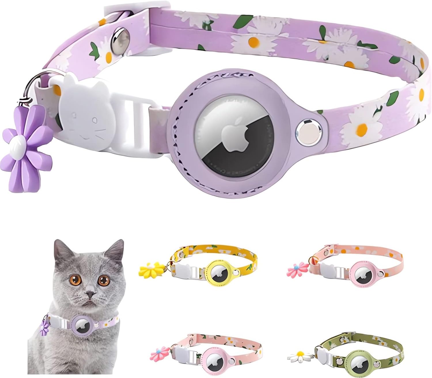 Pet Supplies AirTag Cat Collar,Cat Airtag Collar with Airtag Holder