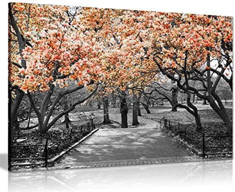 Black & White Wall Art Blue Blossoms Canvas Wall Art Picture Print Home Decor 46x31 cm (18x12in)