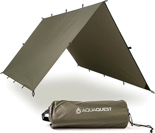 AquaQuest Lona Safari Ligera impermeable (0.197 in) con costuras selladas Ripstop para mochileros, senderismo y camping en hamacas