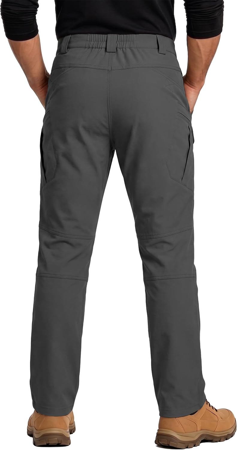 Men's Tactical Cargo Work Pants Stretch Fishing Pants Water Resistant