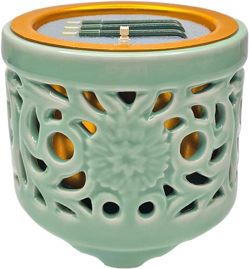 中国古美術品 明の時代 染付 青花 仙人神獣文 香炉10✖️8cm 中国 香炉