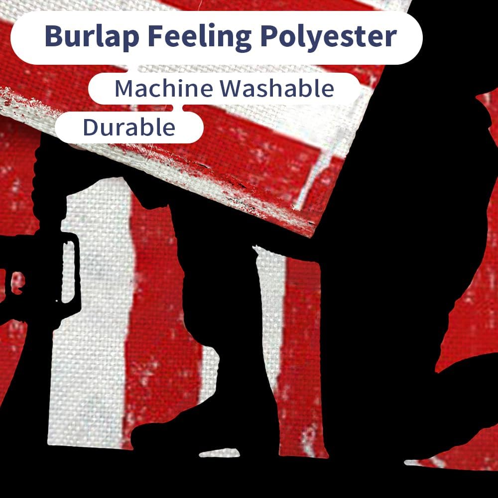 CROWNED BEAUTY Patriotic Memorial Garden Flag12x18 Inch Double Sided Honor the Brave 4th of July American Soldier Cross Independence Outside Yard Decor - Image 6