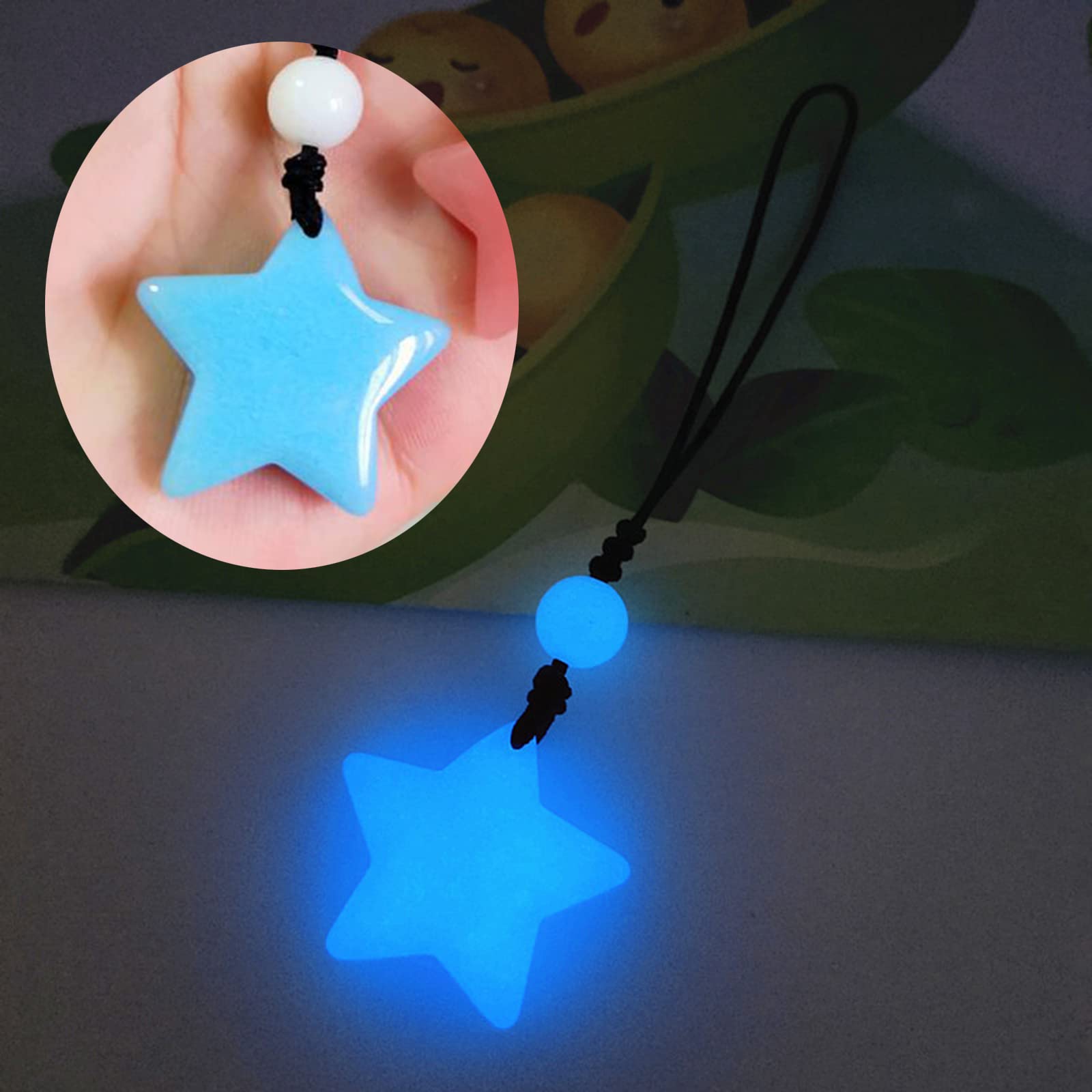 hejhncii Luminous Star Keychain Fashion Handbag Pendant Unisex Key Chain Charm Key Chain Glow In The Dark Couple Pendant