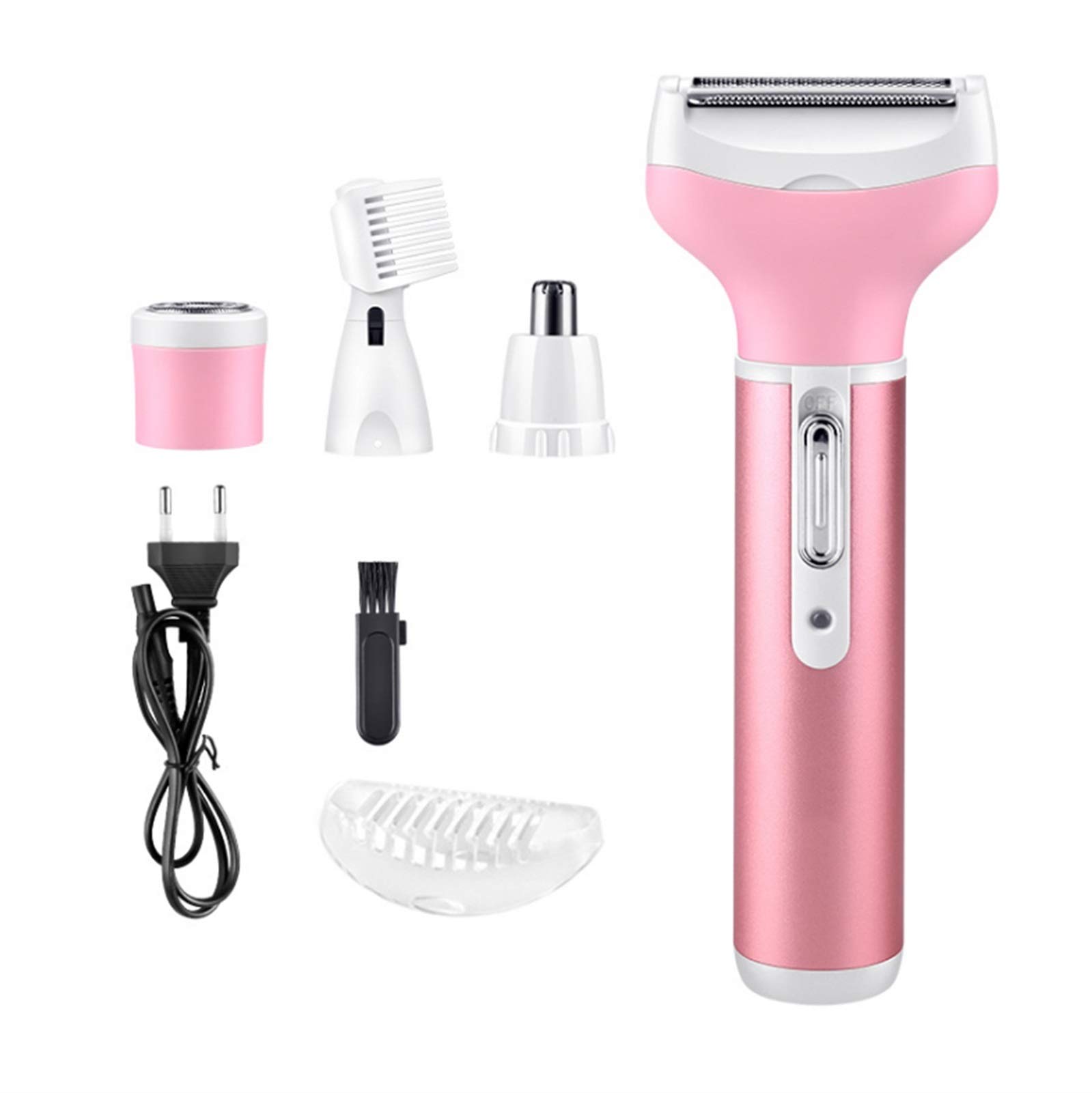 Epilator with Flexible Head Facial Hair Removal for Women Shaver Trimmer Cordless Rechargeable Wet Dry Beauty Kit