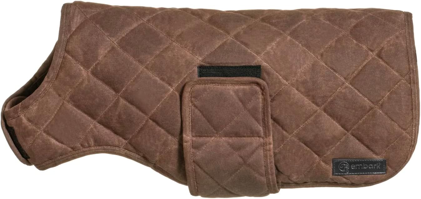 Embark PetsWax Dog Jacket - Cotton & Polyester Raincoat for Cozy Winter Days, Sizes Small to Large, Waterproof