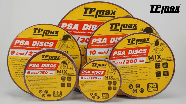 Image of 60 PCS 5 Inch NO-Hole PSA Aluminum Oxide Sanding Disc, Self Stick(10 Each of 60 100 150 180 240 400 Grit) Brown