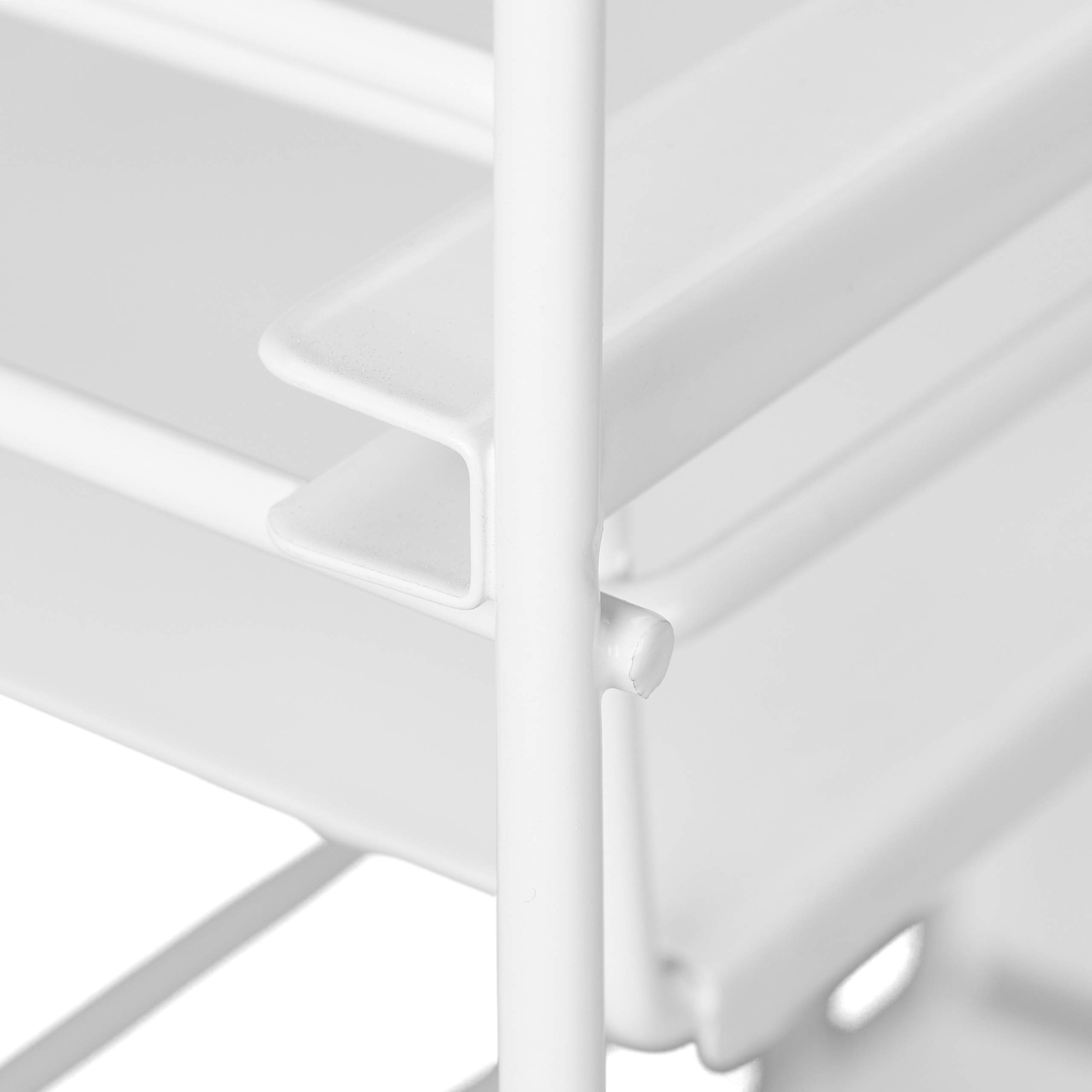Relaxdays Organizador de cocina, 2 Cestas, Estantería extraíble Cocina y Baño, 39,5x25x40,5 cm, Color Blanco