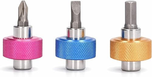 Yuecoom 3pcs Short Screwdriver, Flat Head Mini Stubby Universal Cross Screwdrive