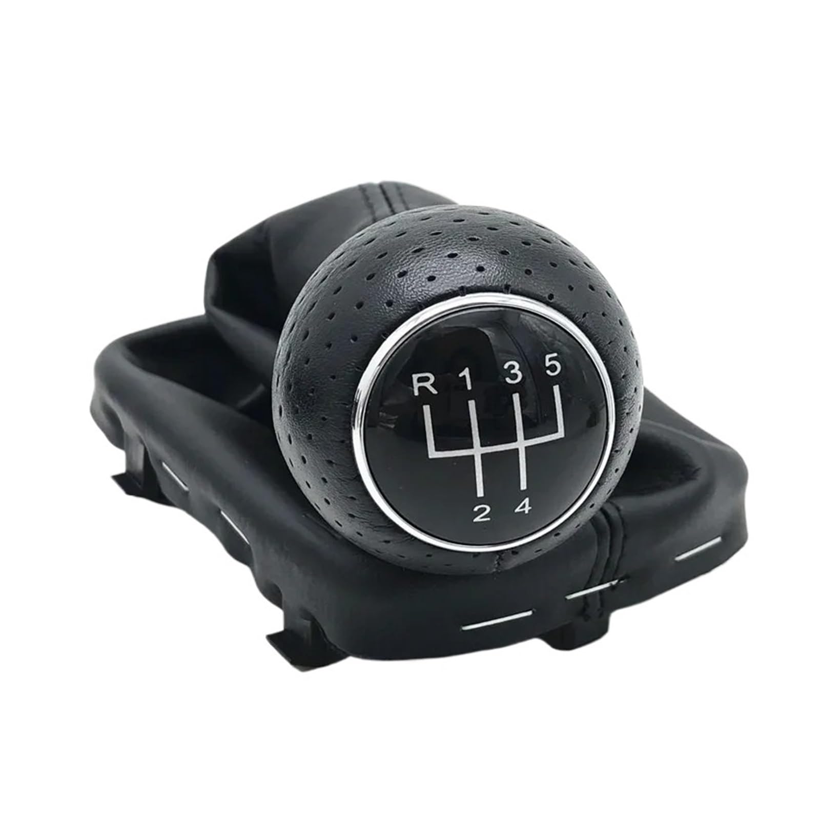 Qmtvfsrh 12Mm R12345 Car Gear Shift Knob Manual Gear Shift Knob 12Mm 23Mm Pu Gaiter Boot Cover For A3 S3 8L 1.6L 1996-2003(12Mm R12345)