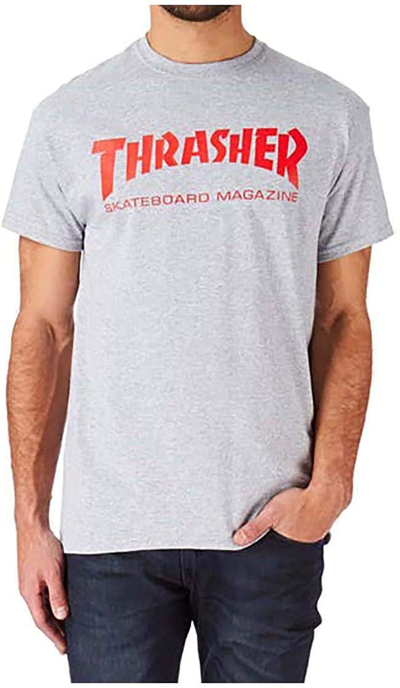 Thrasher Black Skate Mag T-Shirt, Grey, S