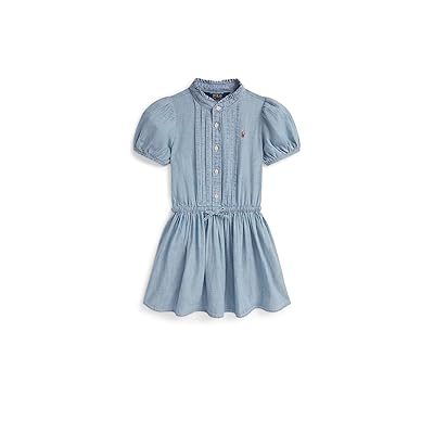 Polo Ralph Lauren Kids Indigo Cotton Chambray Dress (Toddler/Little Kid) Girl