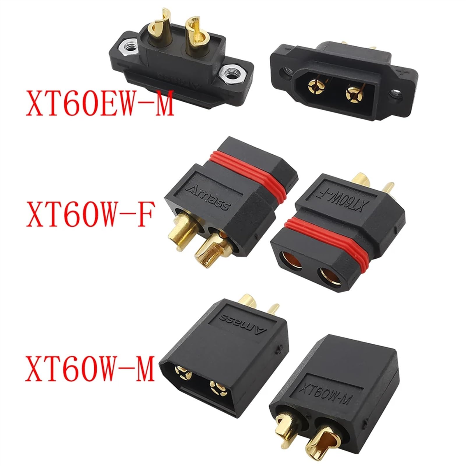 Złącze XT XT30 XT60 XT60E1 XT60H XT60E XT60EW XT60W XT90, EC5 wtyk typu T, żeński, wtyki akumulatora, 20 sztuk (10 par XT90)
