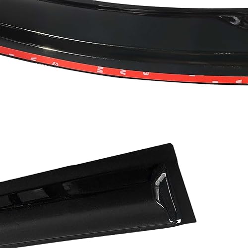 Miniatura 4 de Paquete de 4 deflectores de ventilación para ventana lateral, protector contra la lluvia, ondulado, negro, tintado, repuesto para 2017-2020 C-HR