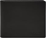 Fossil Men's Derrick RFID-Blocking Leather Bifold Wallet with Flip ID Window, Black