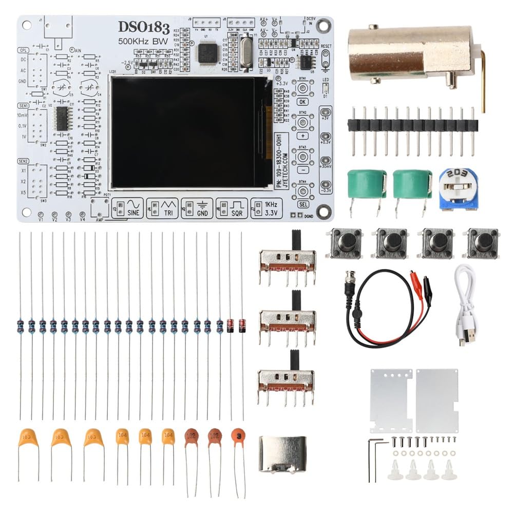 UDSKNV[KSL DC5V DSO183 Digital Oscilloscope Electronic Production Kit for DIY Loose Parts Teaching Practice