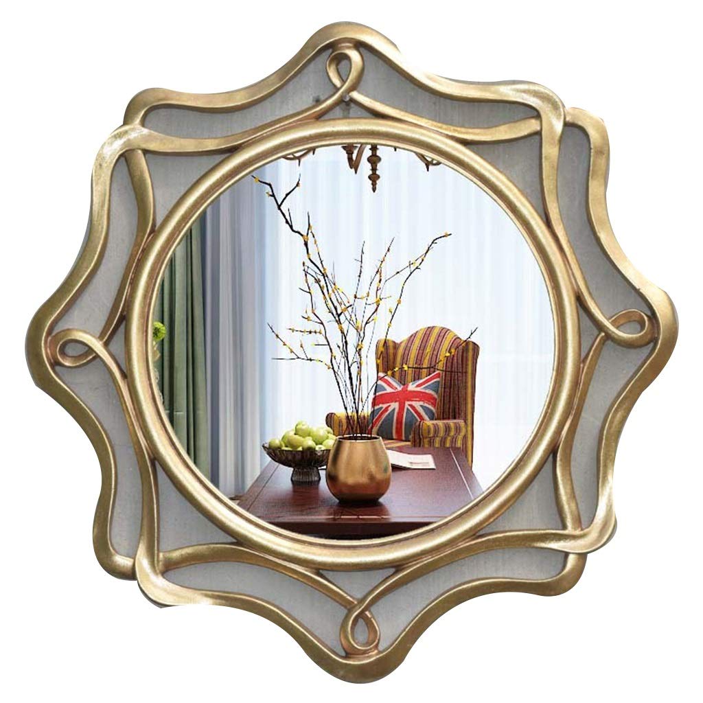 Miroir de porche creux rond vintage pour une décoration chaleureuse