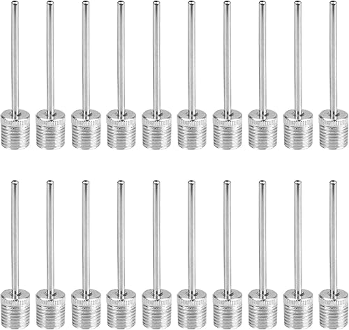 Aguja de bomba de bola aguja de bomba de aire paquete de 20 agujas de bomba de aire de acero inoxidable agujas de bomba de bola inflable ideal para