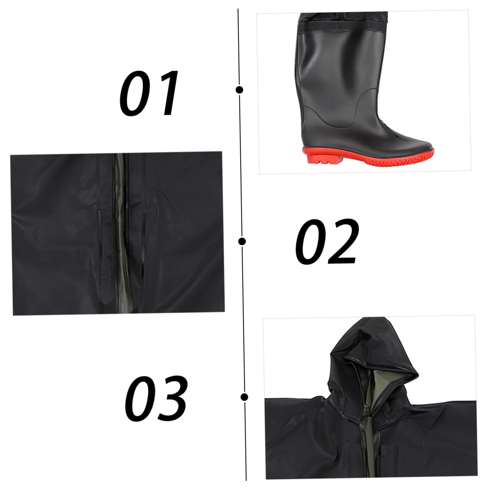 Toddmomy Pantalones Impermeables para Pesca Diseño Liviano y Material PVC, Mono Traje de Vadeador para Hombres y Mujeres, Adecuado para Pesca y Buceo