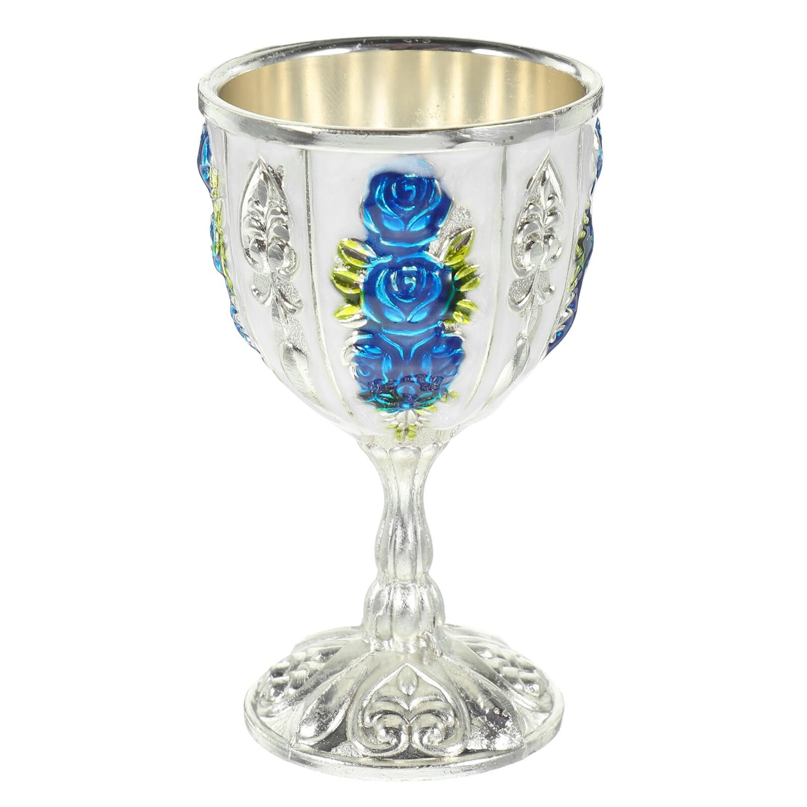 ABOOFAN Chalice Goblet Vintage Metal Shot Glasses Medieval Wine Glasses Retro Tiny Embossed Wine Cup Church Cup Holy Altar Goblet for First Communion Altar Drinking