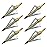 Sinbadteck Hunting Broadheads, 12PCS 3 Blades Bowhunting Broadheads 100 Grain Archery Arrow Broadhead Compatible with Crossbow and Compound Bow (Gold)