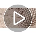 2 Pack Taupe White Plaid Gingham Ruffle Pillow Shams Standard Size 20x26 inches, 100% Washed Cotton Checkered Farmhouse Pillow Covers for Bed/Sofa (20x26 inches,Taupe/White Plaid)