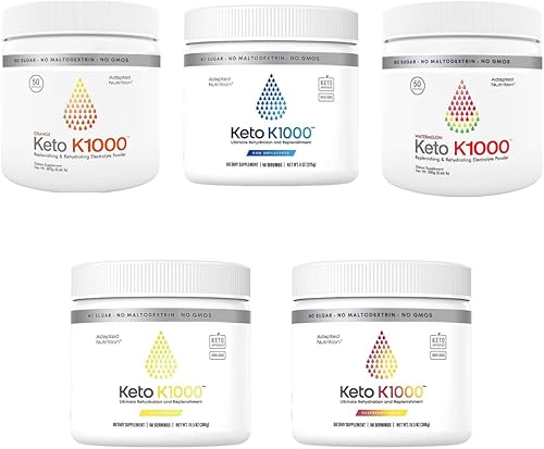 Miniatura 1 de Hi-Lyte Keto K1000 Electoryle Powder paquete de 5 unidades  Mezcla de bebida de suplemento de hidratación  Sin maltodextrina o azúcar  Aumenta la