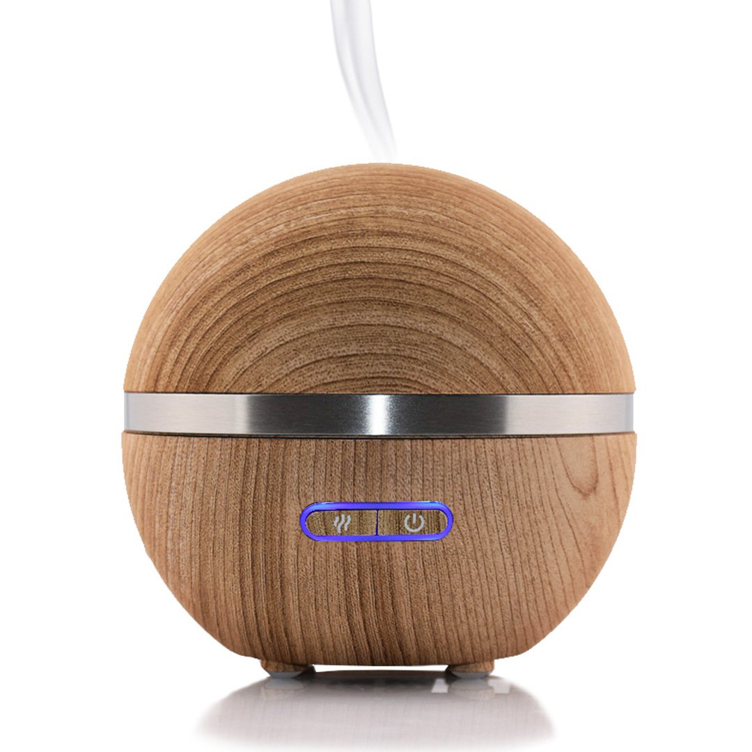 Simply Diffusers Fan Favorite Wood Like Finish Aromatherapy Essential Oil Diffuser and Ultrasonic Humidifier. 200ML Water Capacity, Long Running with Auto-Shut Off, Constant on or Timed Diffusion