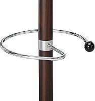 Vista 4 de UNIWARE Perchero de metal resistente de 70 pulgadas con revestimiento de PVC con soporte para paraguas, 14 ganchos, soporte de base de mármol