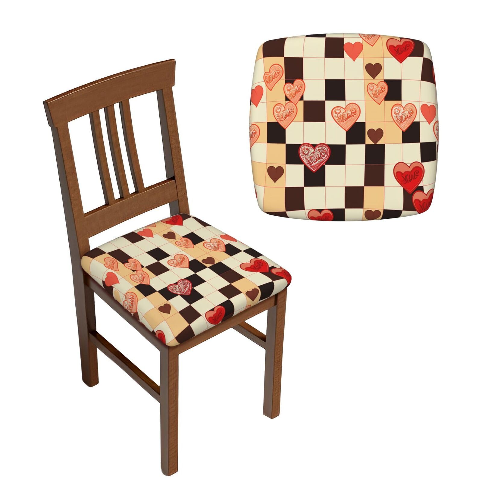 Housse de chaise lavable contre les taches pour protéger vos sièges de cuisine en lot de 6