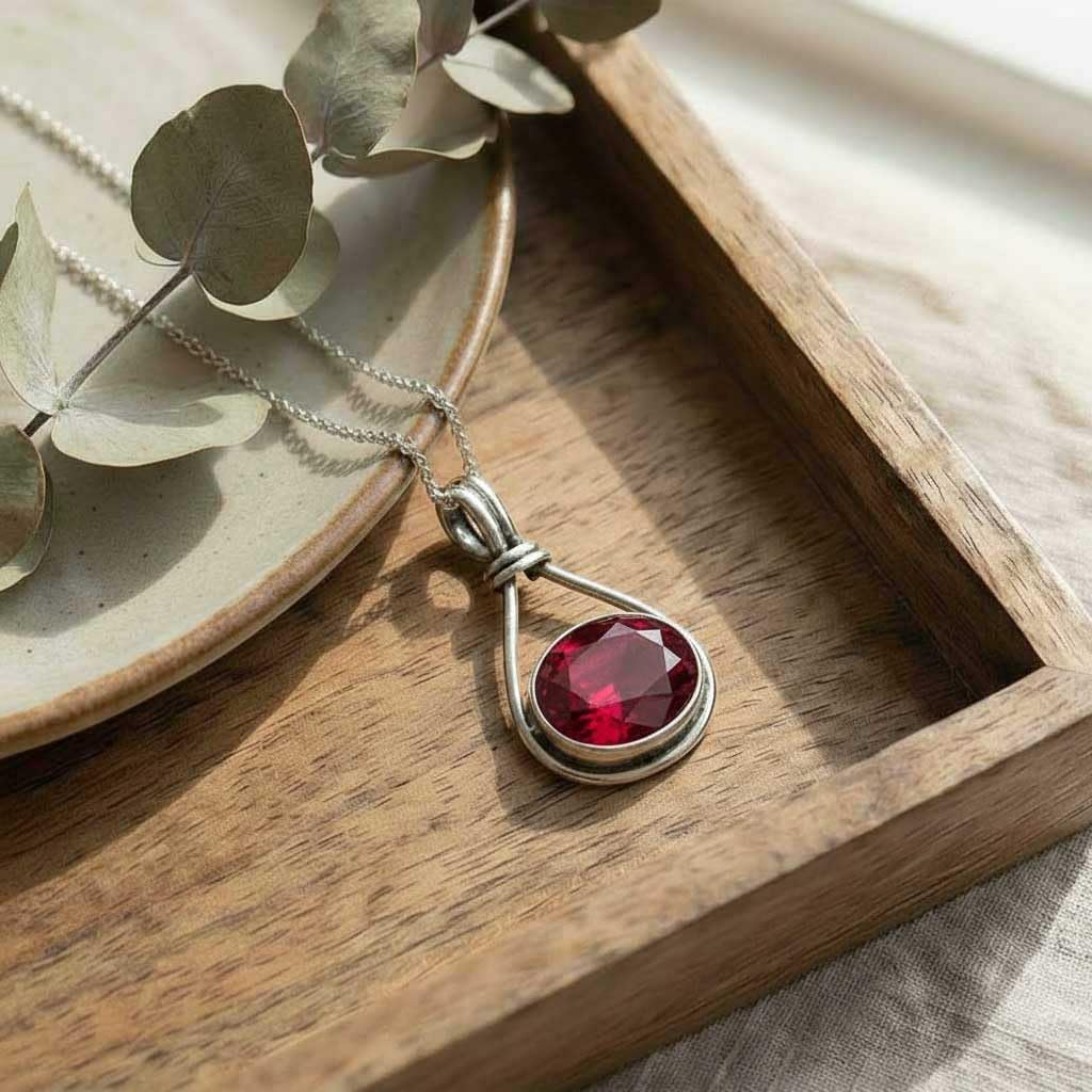 JEWELOPORIUM Boho Handmade Jewelry Natural Gemstone Labradorite, Amethyst, Rose Quartz, Lapis Oval 925 Sterling Silver Plated Pendant Necklace For Women