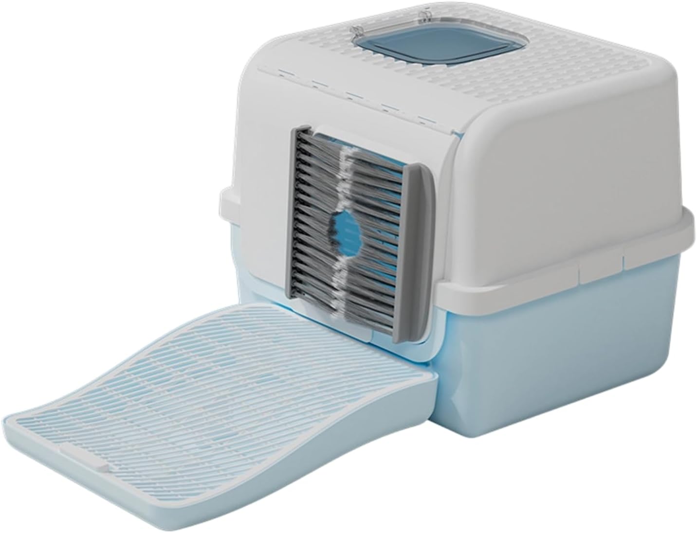 Multi-Functional Cats Toilet with Self-Cleaning Fleece Systems, Leak-Proof Enclosed Structure & Spacious Comfortable Litter Box Hooded Litter Box