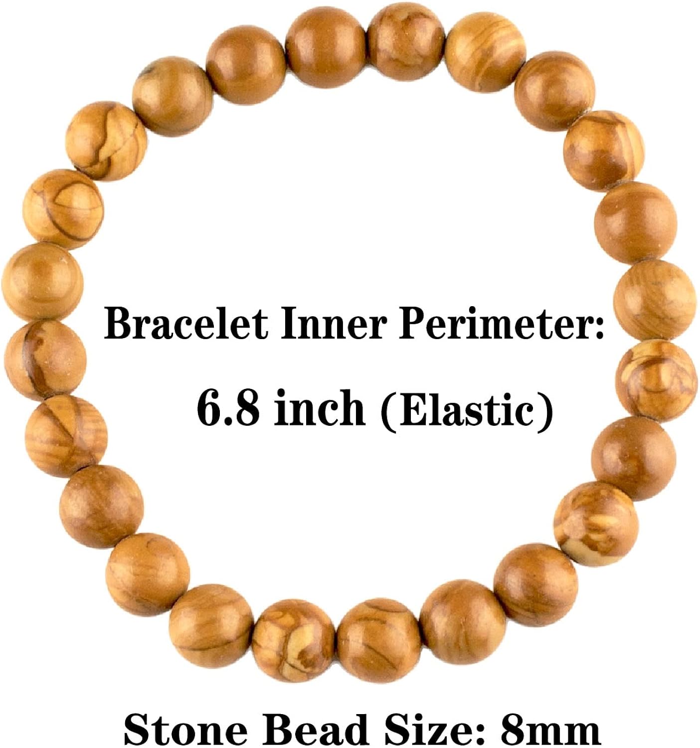 Miniatura 4 de TIGERSTAR Natural Lava Rock Beads Bracelet,Stretch Elastic Bracelets,Adjustable Braided Rope Gemstone Bracelets for Men Women