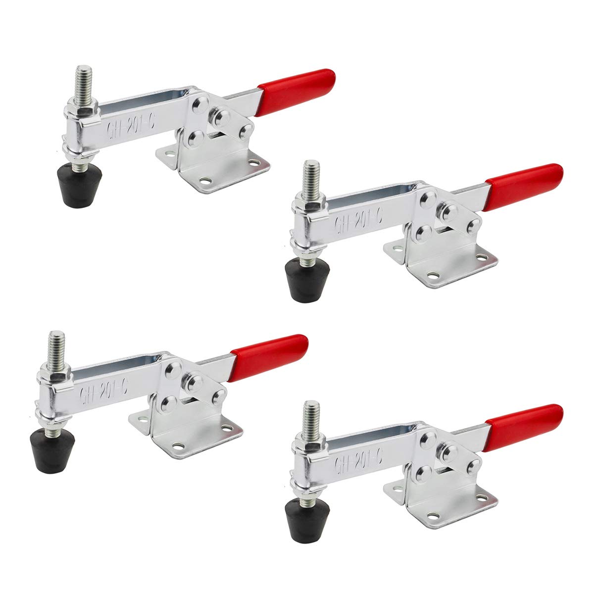 4 Pack Toggle Clamps Latch Vertical Quick-Release Toggle Clamp Antislip Holding Capacity 220 lbs Tool GH-201C
