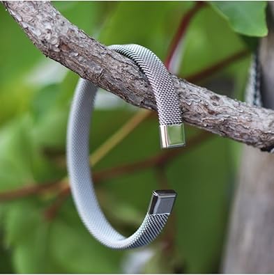 Wire Mesh Model Silver Stainless Steel Adjustable Men's Bracelet