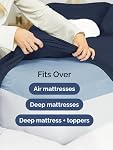 Extra Deep Pocket Queen Sheets - 4 Piece Breathable & Cooling Bed Sheets - Hotel Luxury Bed Sheet Set - Soft, Wrinkle Free & Comfy - Easily Fits Extra Deep Mattresses - Deep Pocket Navy Blue Sheets